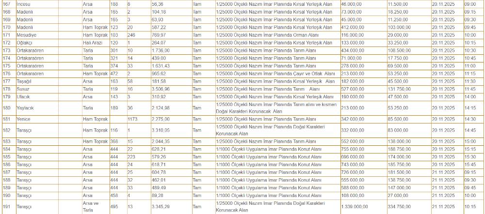 Konya'da hazine arazileri çok ucuza satılacak! Sadece 40 bin TL 6